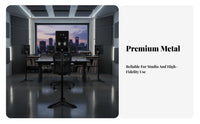 Adjustable Height Speaker Stand Heavy Duty Steel Construction Adjustable Studio Speaker Stand Stable Base Surround Sound Speaker Holder for DJs