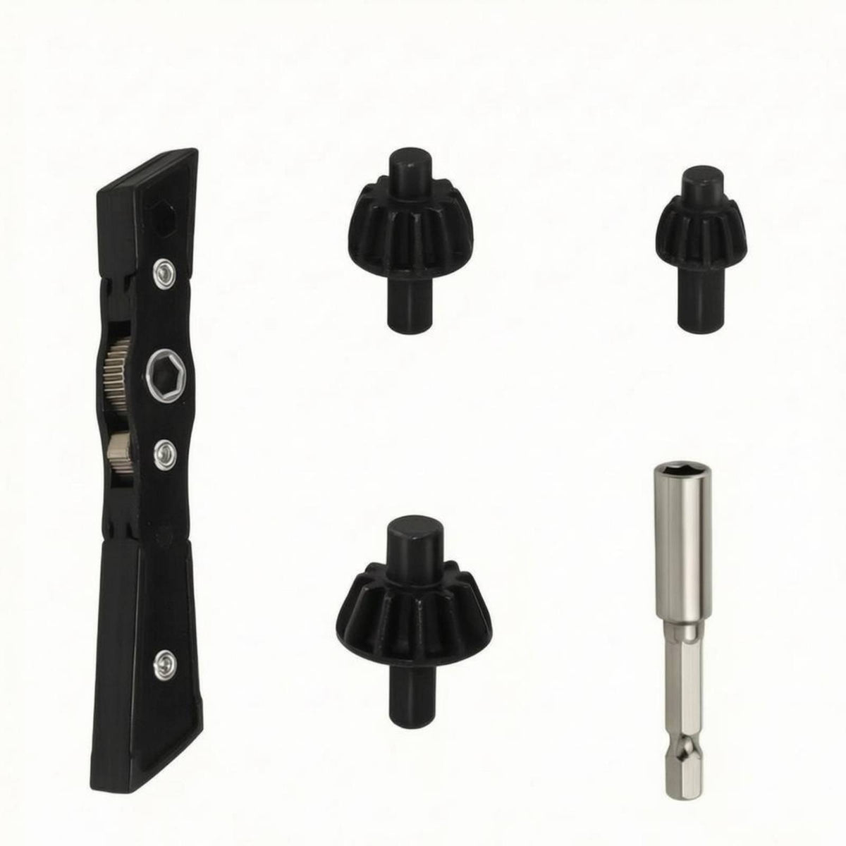 Multi-Purpose Bidirectional Wrench Set Labor-Saving Reversible Ratchet Wrench Easy Grip Removable Drill Chuck Key Replacement Heads Included for Repair, Workshop