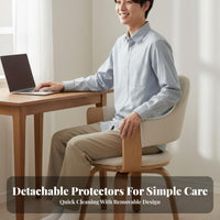 Removable and cleanable Cover Upholstered Wooden rotate Chair sturdy Wood Frame Wheelless rotate Chair with Wooden Legs Easy to Clean Household Seating Ergonomic Backrest for Students, Home Office Workers, Homeowners, Dining Room, Bedroom, Reception Area