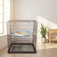 Cat Hammock and Hanging Cat Bed for Indoor Cats, Pet Cage Swing with Metal Hooks, Single Resting Place for Kittens in Cage