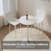 Minimalist Design Round Pedestal Cafe Set Modern Design Pub Table Backrest Support Home Furniture Versatile Use for Homeowners, Bar Owners, Adults, Balcony, Restaurant, Dining Room, Kitchen