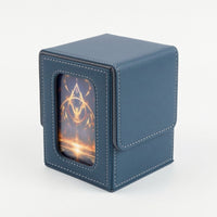 Soft Trading Card Box with Window Compact Card Storage Box with Closure Sturdy Organized for Gamers, Desk Display