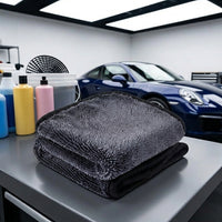 500 GSM Car Drying Towel with Twisted Loop Microfibre, High Absorbency Microfiber Cloths for Detailing, 40x60cm Single-Layer Towel