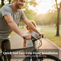 2 Pieces Cycle Handlebar Grips Wear-Resistant Non-Slip Bike Grips