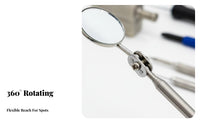 Telescopic Inspection Mirror Stainless Steel Construction 360 Degree Inspection Mirror Pen Fastener Design for Technicians