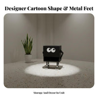 Long-Legged Robot-Shaped Nightstand playful design Bedside Table Narrow silhouette Side Cabinet Multi-Functional for Teens, Adults, Parents, Bedroom, Playroom, Living Room, Hallway