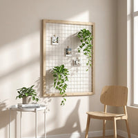 Wall Mounted Wooden Plant Shelf, Rustic Square Wall Planter for Balcony & Liv Room, Small Space Home Decor Shelf