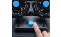 Adjustable Air Movement twinHead Car Fan Control Knob 360 Degree Rotatable Car Fan