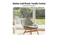 3 Pieces Woven spinerest 3-Piece Rocking Chair Set Weather Resistant paded rocking chair Pair with Accent Table Ergonomic Comfort Outdoor Furniture Easy Assembly for partners, Adults, Homeowners, Garden, Balcony, spineyard, Living Room