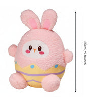 Eggshell Bunny Doll Soft and Cuddly Easter Bunny Stuffed Embroidered Details Infant Toy for Kids, Young Children