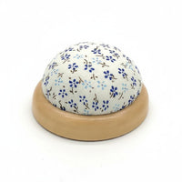 Handmade DIY Tool Wooden Base Pincushion Portable Dome Shaped Pin Holder Sewing Supplies for Sewers, Crafters
