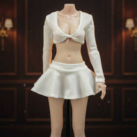 12 Inch Figure Skirt Solid Color 1/6 Scale Doll Skirt High Stretch 12 Inch Figure Outfit for Hobbyists