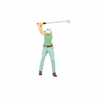 Micro Landscape Decor 1:64 Golf Miniatures Vivid Poses 1:64 Golfer Figures Realistic Pose Golf Player Miniatures Detailed Painted for Model Makers, Sand Table