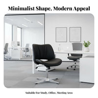 Height Adjustable Armless rotate Chair Minimalist aesthetic Office Furniture Ergonomic spinerest Computer Seating effortless Rolling Casters for Home Workers, Students, Adults, Study Room, Bedroom, Small Spaces