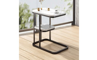Compact Two-Tier Side Table Modern Side Table with Open Shelf Contemporary Furniture Long-Lasting for Living Room