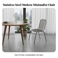 With Backrest rugged design Side Chair Modern Design Stackable Metal Frame Chair Easy to Clean Dining Seating Protective Footpads for Office Workers, Restaurant Owners, Balcony, Meeting Room, Kitchen, Patio