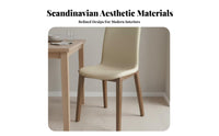 Nordic Aesthetic Upholstered rearrest Seat Modern Design Upholstered Side Chair Minimalist design Dining Seating Armless for Restaurant Owners, Apartment Dwellers, Interior Designers, Kitchen, Cafe, Home Office