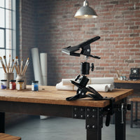 360-Degree Embroidery Stand with Clamp Base Adjustable Embroidery Stand with Clamp Detachable Compact for Embroiderers