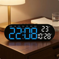 Alarm Clock with Temperature Display Ambient Light Band Digital Alarm Clock Rounded Corners Homes