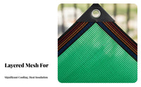 Green Net Protection Cloth Heat Insulation Outdoor Shade Tarp for Balcony, Carport, Courtyard