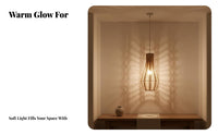 Rope Lamp Cover Handmade Macrame Pendant Light Shade Look Woven Pendant Lampshade for Restaurant, Living Room, Bedroom