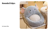 1-Piece-Piece Backrest Cushion Fully Filled Floor Pillow Anti-Skid Bottom