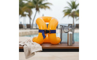 Bright Yellow Inflatable Swim Vest Waist Strap Swim Vest Buckle Swimming Aid Padded