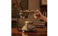 Rotary Phone Decorative Retro Telephone Vintage Corded Phone with Handset for Collectors