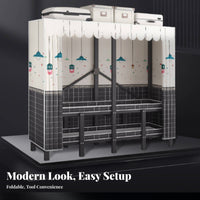 No Assembly Required Open Wardrobe with Shelves independentstanding Clothing Rack with Shelves independent Standing Bedroom Furniture Easy to Assemble for Apartment Dwellers, Renters, Students, Cloakroom, Small Spaces, Dorm Room, Entryway