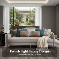Light Luxury Design Upholstered Seating Group with Tables space-saving Size Sofa Set Modern Aesthetic Living Room Furniture dense Foam for Apartment Dwellers, Hospitality Professionals, Homeowners