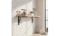 Wall Shelf Brackets Farmhouse Wall-Attached Shelf Brackets Sturdy for Entryway