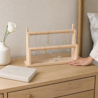 Solid Wood Bracelet and Watch Display Stand for Jewelry and Hair Ties