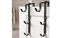 2 Pieces Easy to Install Fence Hanger with Adjustable Clamp Multi-Purpose Triple Hook Hanger Space-Saving Tool Holder Heavy Duty for Gardeners, Outdoor Patio, Backyard Garden