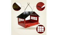 Hanging Bird Feeder Outdoor Bird Feeder with Perch Sturdy Decorative for Nature Lovers, Garden, Backyard