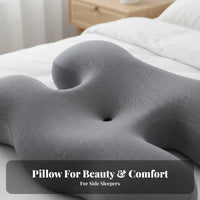 Anti-Pressure Side Sleeper Pillow Slow Rebound Ergonomic Cervical Pillow Skin-Friendly for Stomach Sleepers, Sleeping, Napping, Bedroom