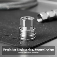 1/4 Inch Quick Connect Adapter Leak Proof High Pressure Washer Quick Connector Secure Ball Lock Design Pressure Washer Adapter Easy to Install for Car Washing