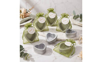 25 Pieces Heart-Shaped Tin with Clear Window Lid Compact Heart-Shaped Container with Lid Lightweight for Wedding
