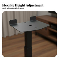 2 Pieces Auxiliary Speaker Floor Stand Stable Round Base Surround Sound Speaker Quick Assembly Home Theater Equipment for Living Room