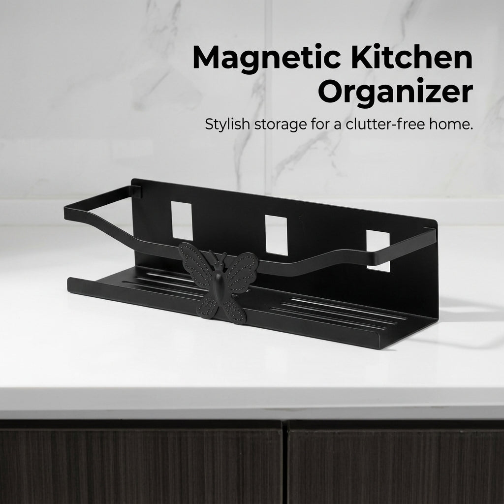 Cabinet and Carbon Steel Kitchen Fridge Rack for Students, Multi-Functional Side Storage Shelf and Refrigerator
