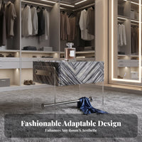 Light Luxury light luxury C-Shaped accessoryuated Table Transparent Nightstand Minimalist Design Household Furniture Space-Saving for Apartment Dwellers, Homeowners, telecommuter Workers, Bedroom, Small areas, Living Room, Office