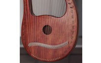 Box Harp with 19 Strings Compact Handheld Harp Easy to Play Instrument for Beginners, Adults, Music Practice