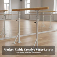 Floor Mounted Dance Barre Steel Core Adjustable Dance Barre Strong Support Adjustable Height Dance Bar for Dancers, Stretching Discipline Studio