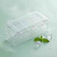 Divided Serving Tray with Lid Portable Compartment Snack Container Clear