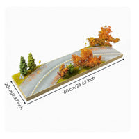 1:64 Scale Autumn Road Diorama Handmade Miniature Autumn Street Scene Realistic Details Hobby Supply for Desktop