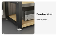 Space-Saving Desktop Amplifier Stand Ventilated-Air Design Audio Equipment Rack Sturdy Construction Audio Component Shelf Multifunctional for High-Fidelity Enthusiasts, Audiophiles, Living Room
