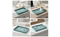 Rectangular Velvet Jewelry Tray Shallow Jewelry Organizer Tray Open-Top Soft for Drawer, Dresser, Vanity