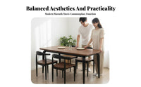 Dense Wood Construction Elephant Leg Dining Table Thick Cylindrical Legs Kitchen Table Set Retro design Household Furniture centuryera Modern Design for Apartment Dwellers, Homeowners, Families, morning dining area, Restaurant