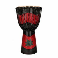 Natural Drumhead Djembe Drum Carved Wood Rope Tuned Goblet Drum Artisan-Made Percussion Instrument for Music Teachers
