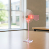 Transparent Wind Turbine Model with LEDs Clear Desktop Wind Turbine Model Compact Desk Decor Fun for Hobbyists