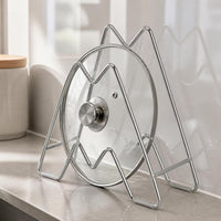 Stainless Steel Countertop/Wall-Mounted Pot Lid and Cutting Board Holder